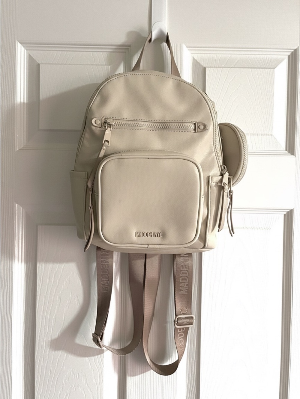 Cream Color Madden NYC Backpack
Purse